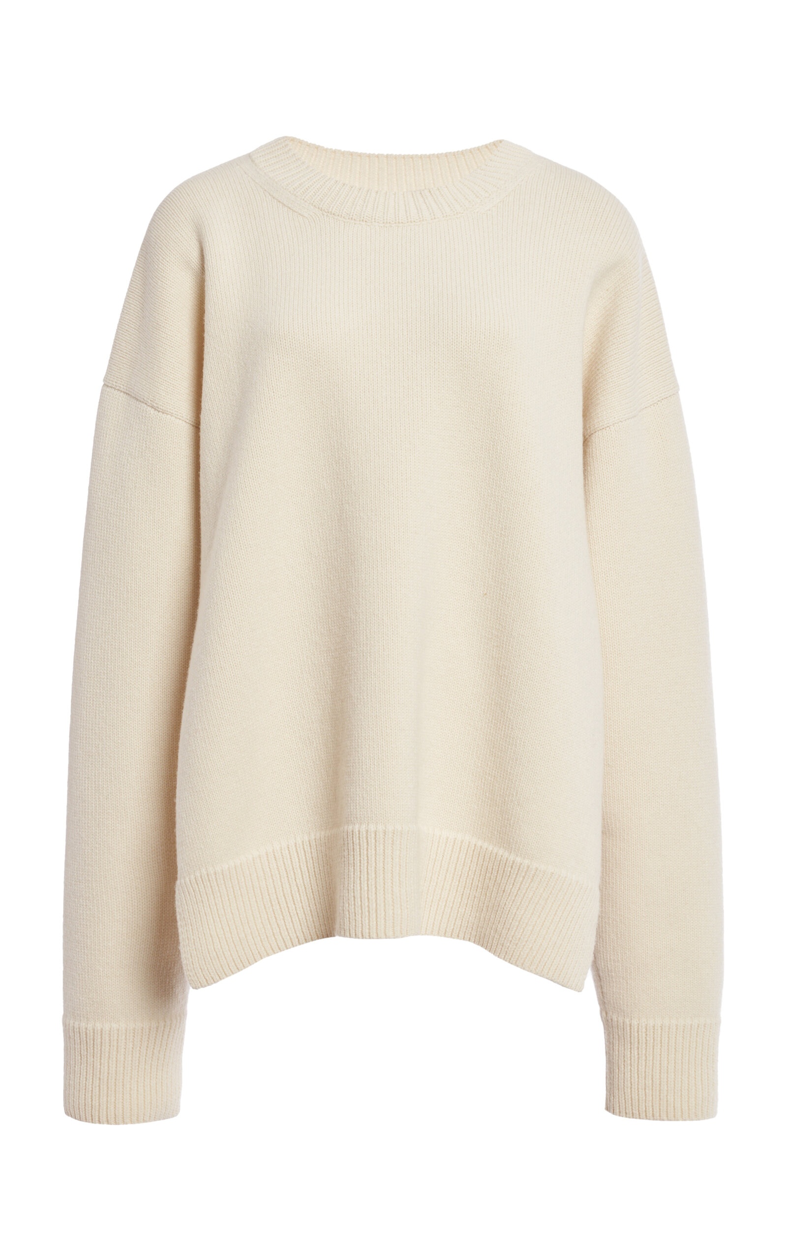 Knit Wool-Cashmere Sweater ivory - 1