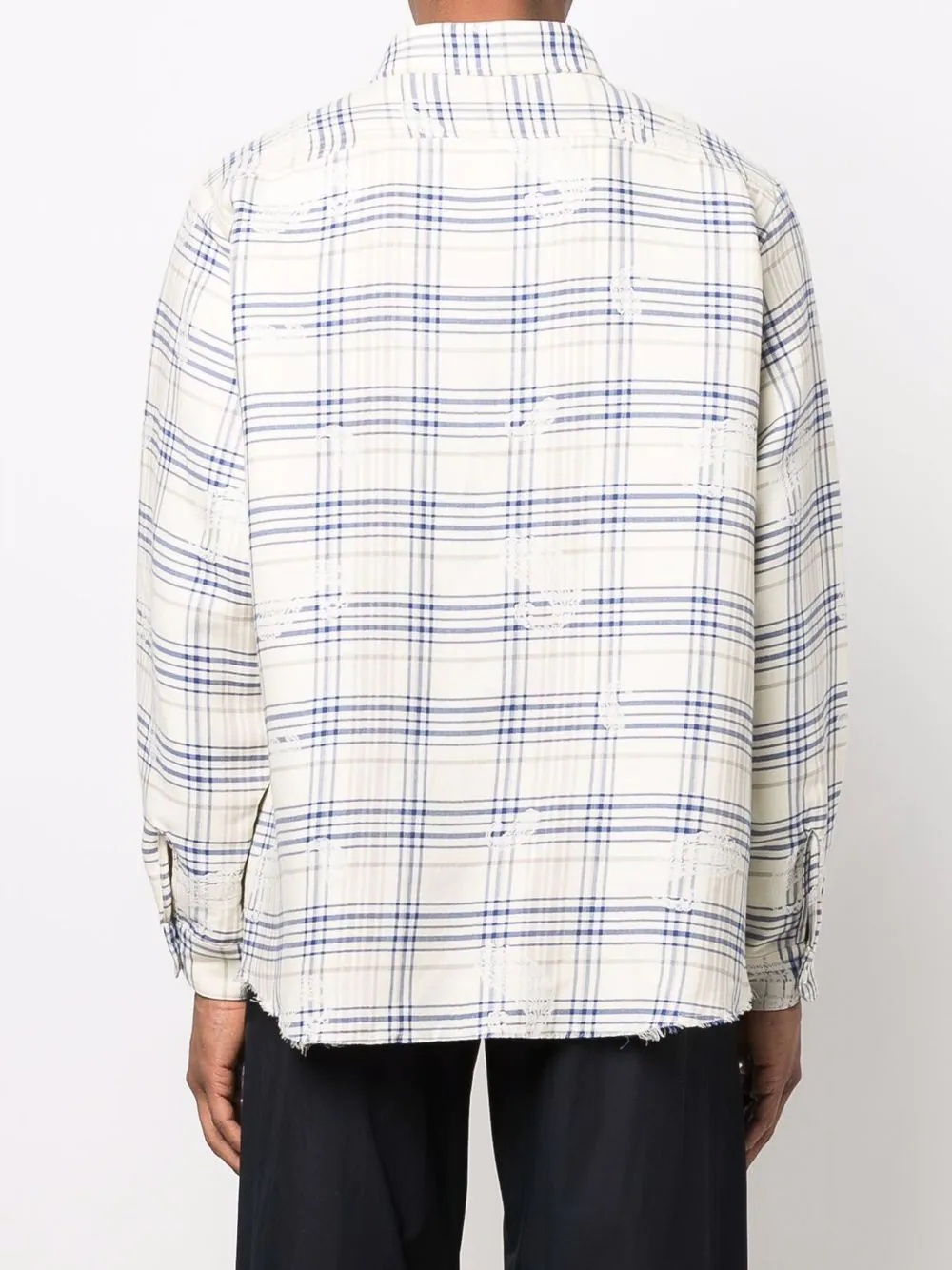 check-pattern long sleeve shirt - 4