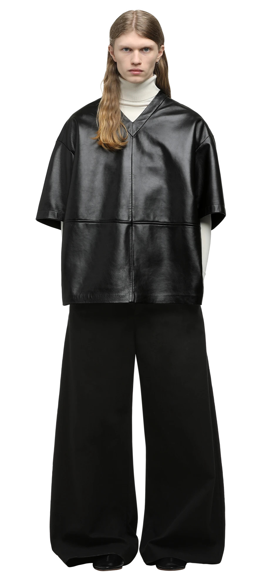 LEATHER TOP BLACK - 4