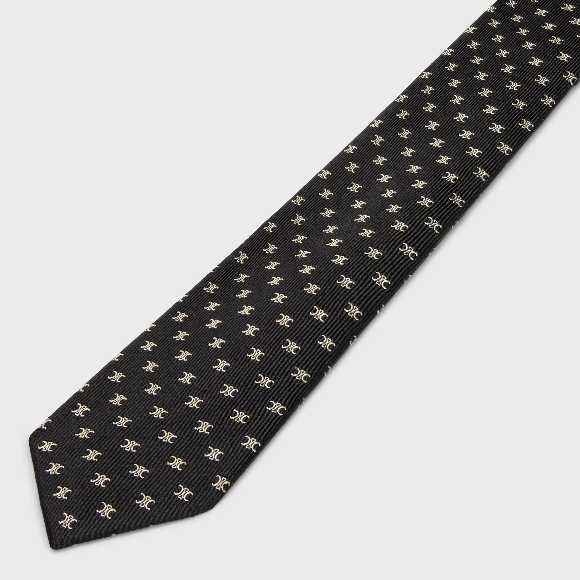 thin tie in mini triomphe silk jacquard - 2