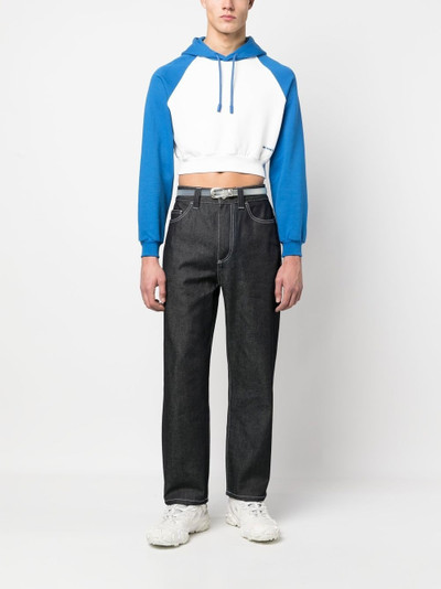 SUNNEI panelled cropped hoodie outlook