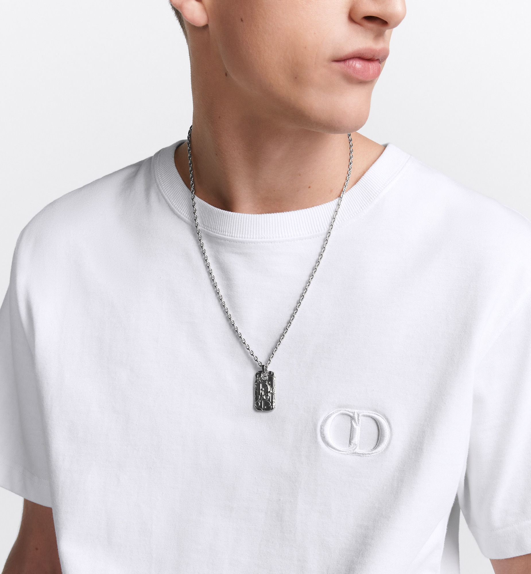 Dior Oblique Plate Pendant Necklace - 3