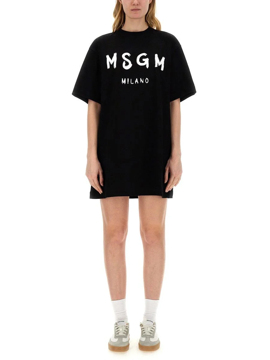 Msgm Brushed Logo Dress - 1