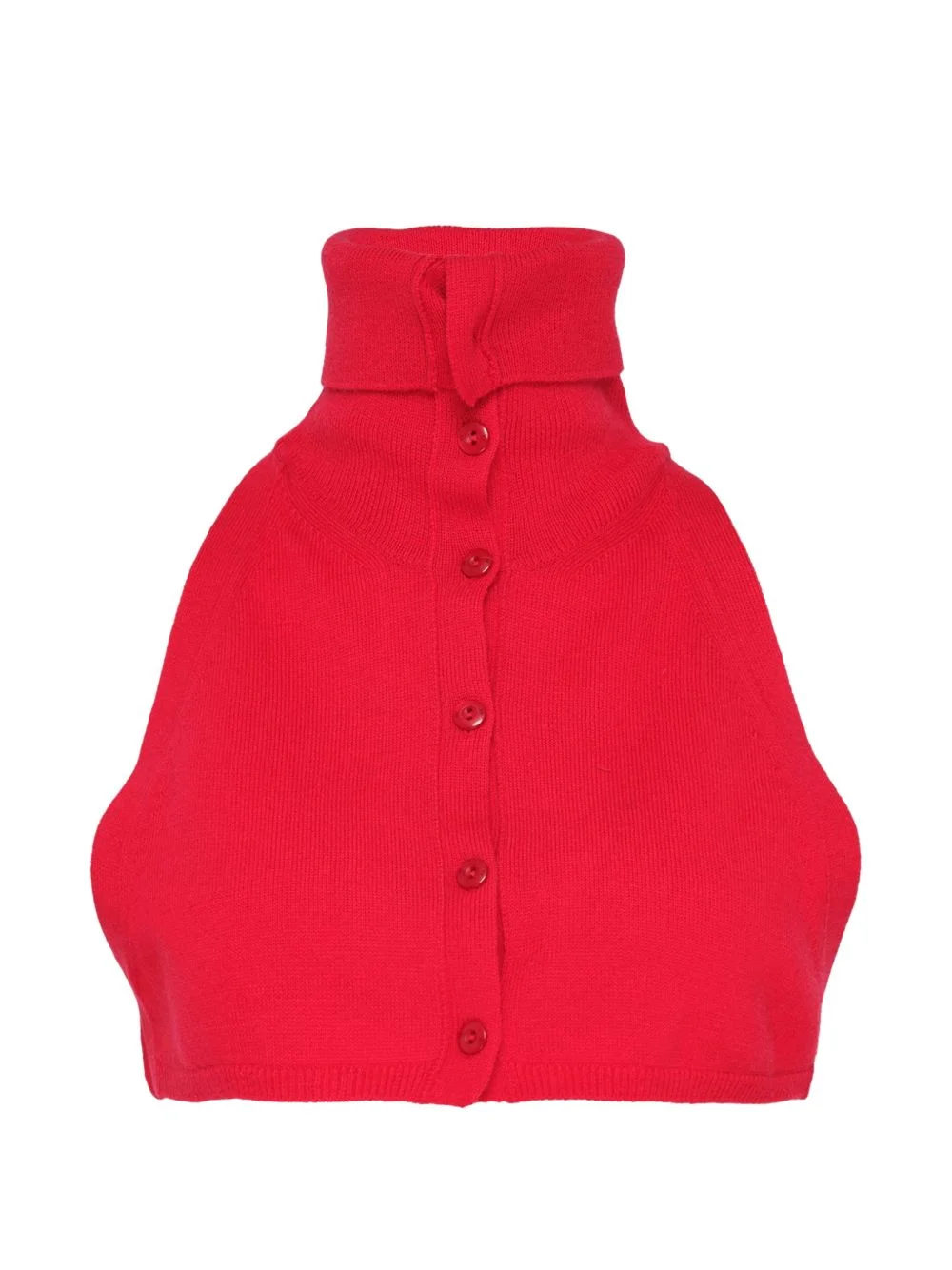 button-up knit collar - 1