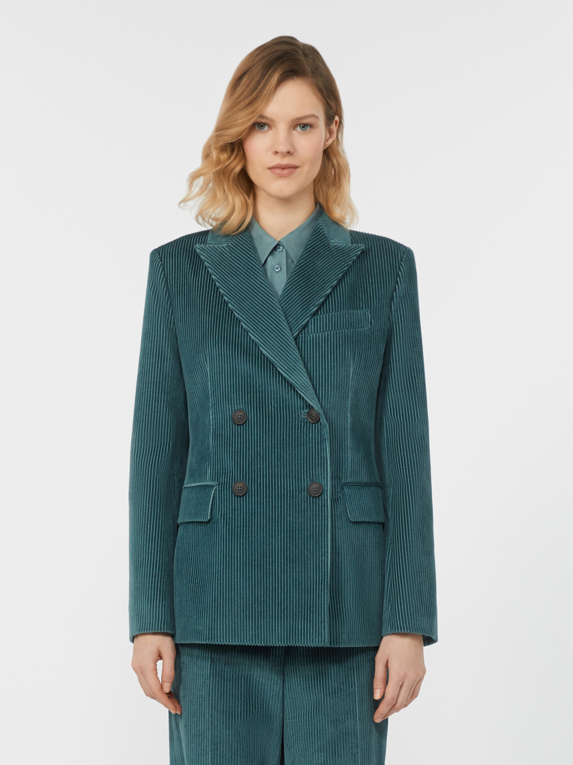 KATANGA Double-breasted velvet blazer - 3