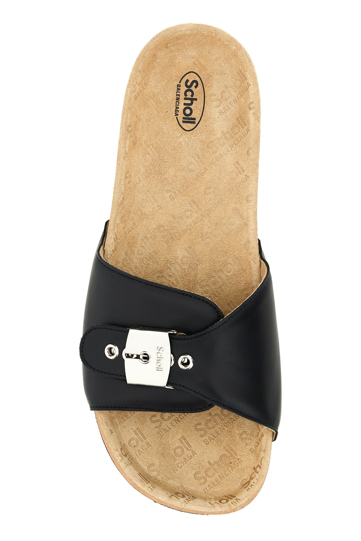 Black leather Balenciaga X Sholl slippers - 4