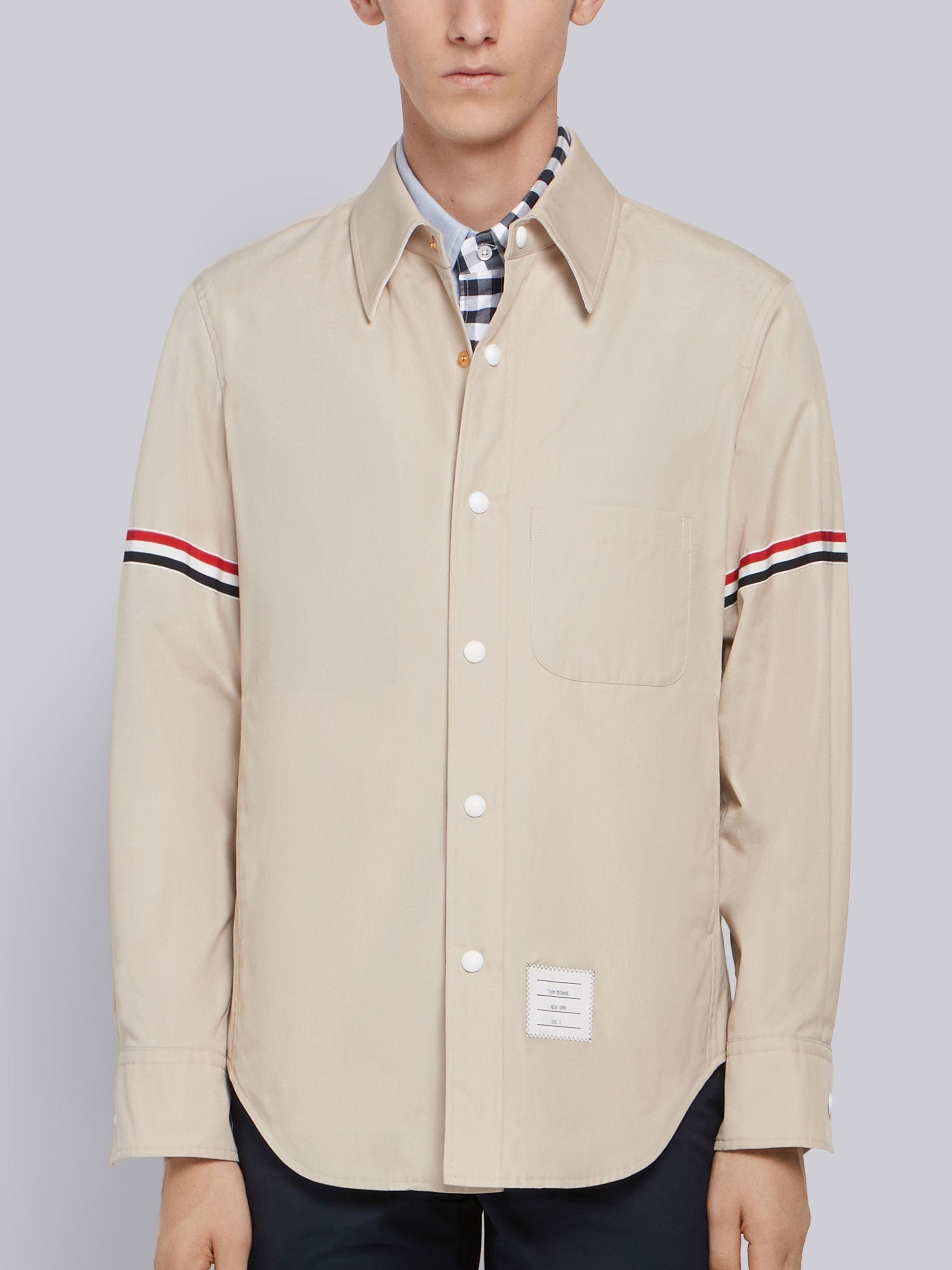 Grosgrain Armband Shirt Jacket - 1