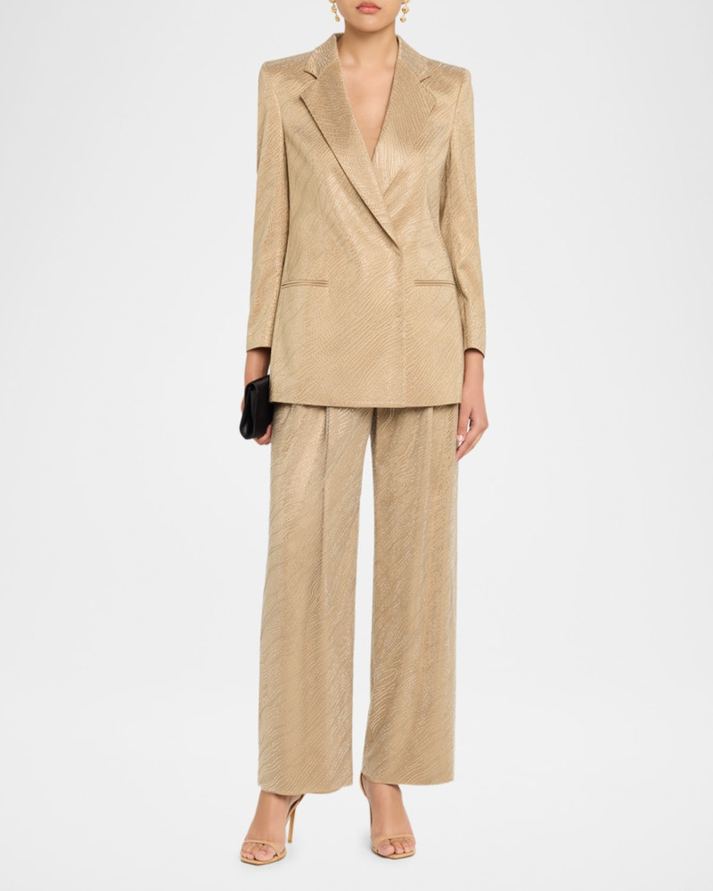GIORGIO ARMANI Embellished Satin Double-Breasted Jacket outlook