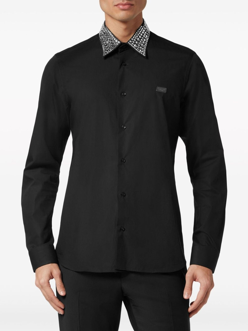 PHILIPP PLEIN Sugar Daddy crystal-embellished shirt outlook