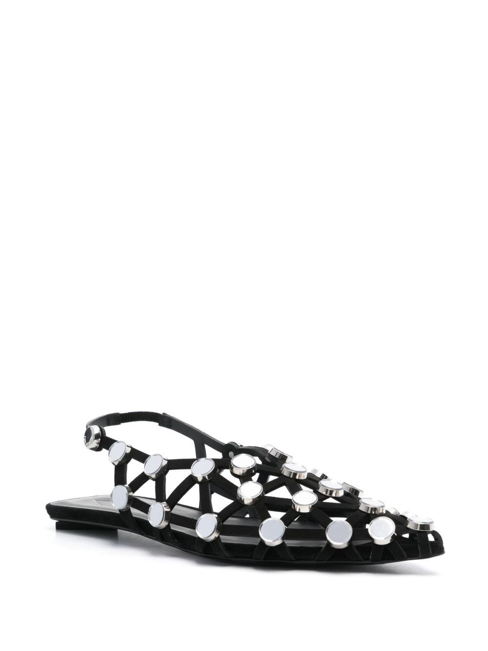Slingback ballet flats with crystals - 3