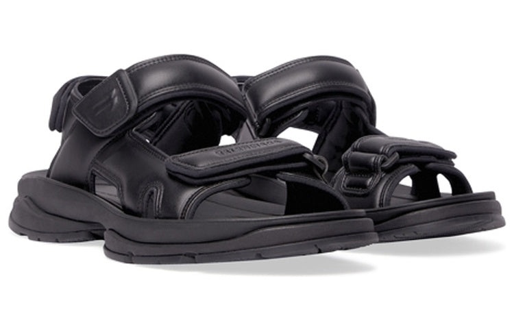 (WMNS) Balenciaga Tourist Sandals 'Black' 738612W2CDA1000 - 3