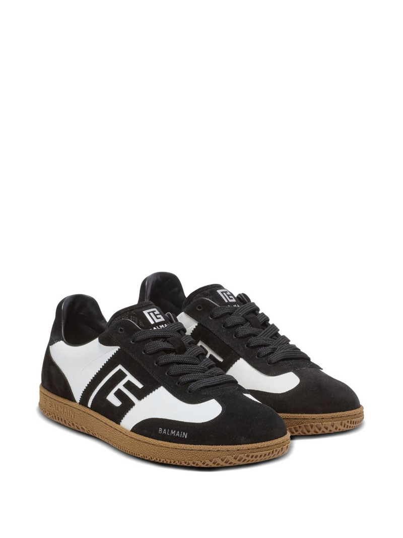 Balmain two-tone lace-up sneakers outlook