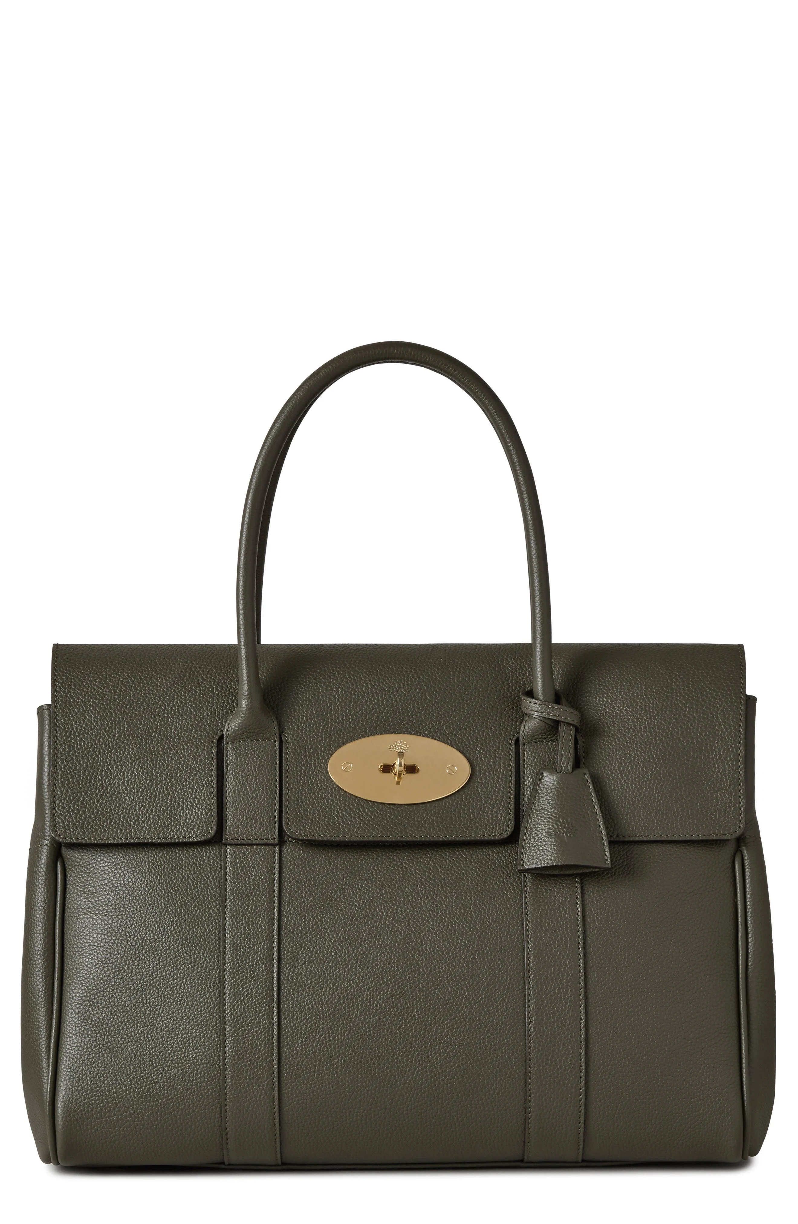 Mulberry Bayswater Grained Leather Satchel in Juniper Green at Nordstrom - 1