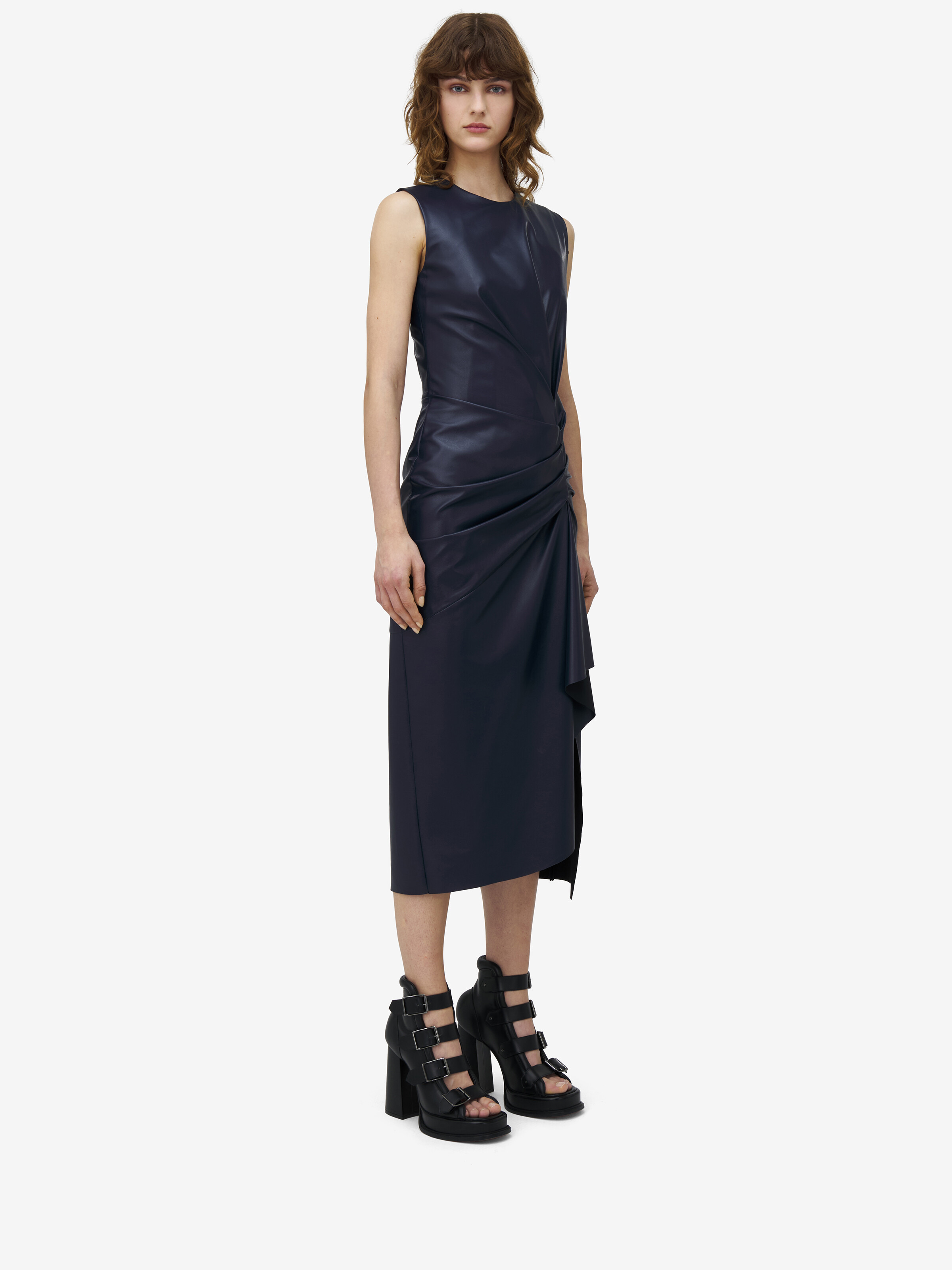 Twisted Drape Pencil Dress - 2