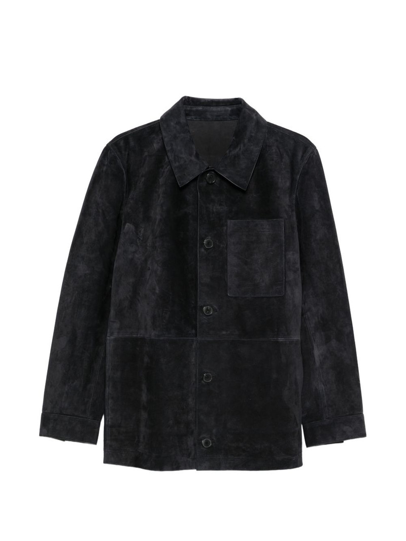 button-fastening suede jacket 1