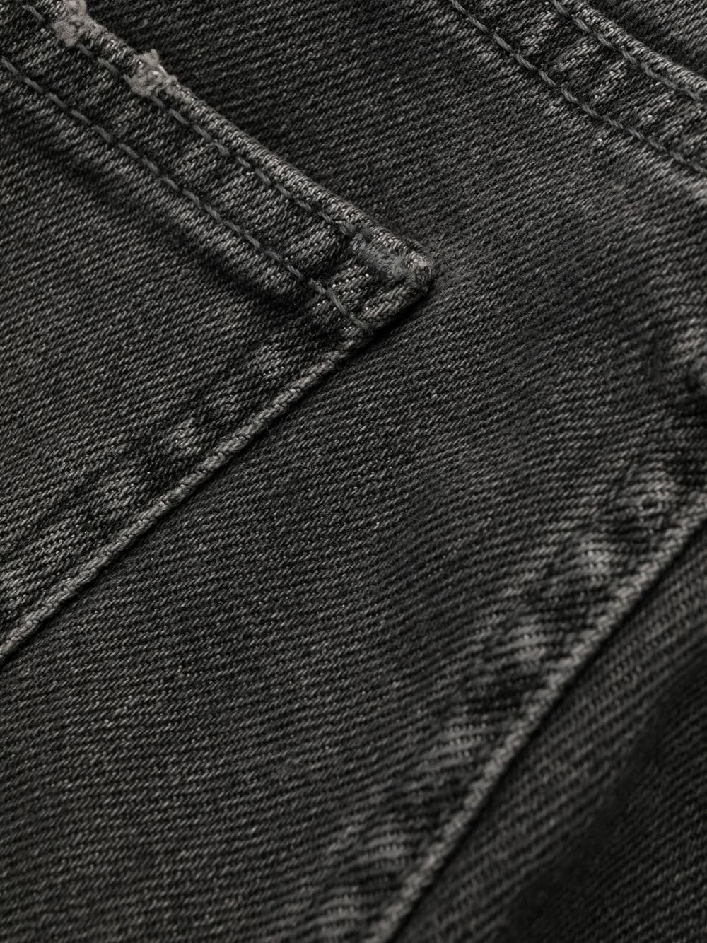slogan-print cropped skinny jeans - 6