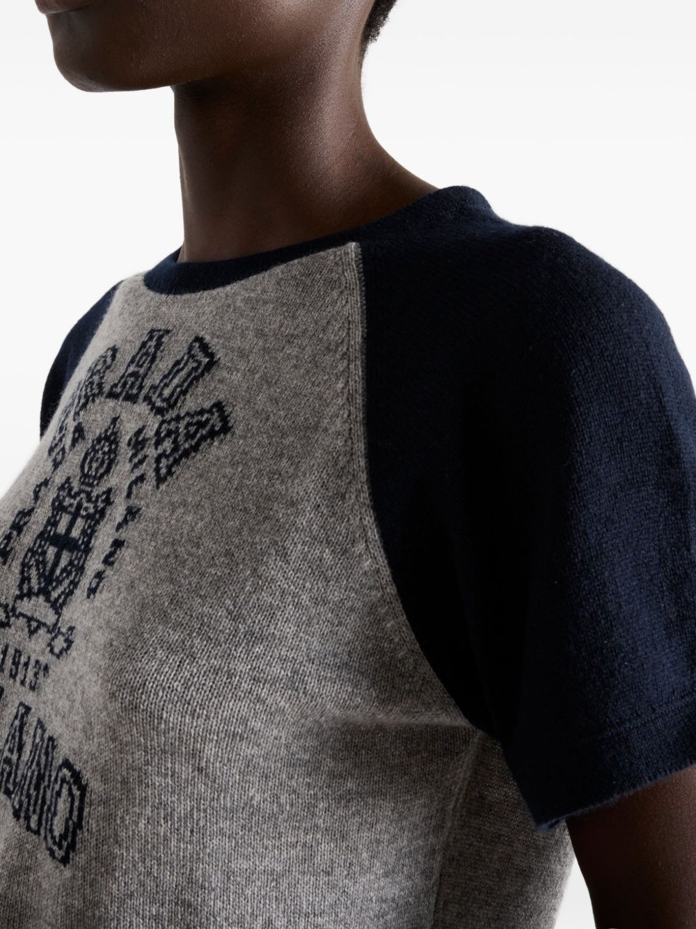 logo-intarsia T-shirt - 5