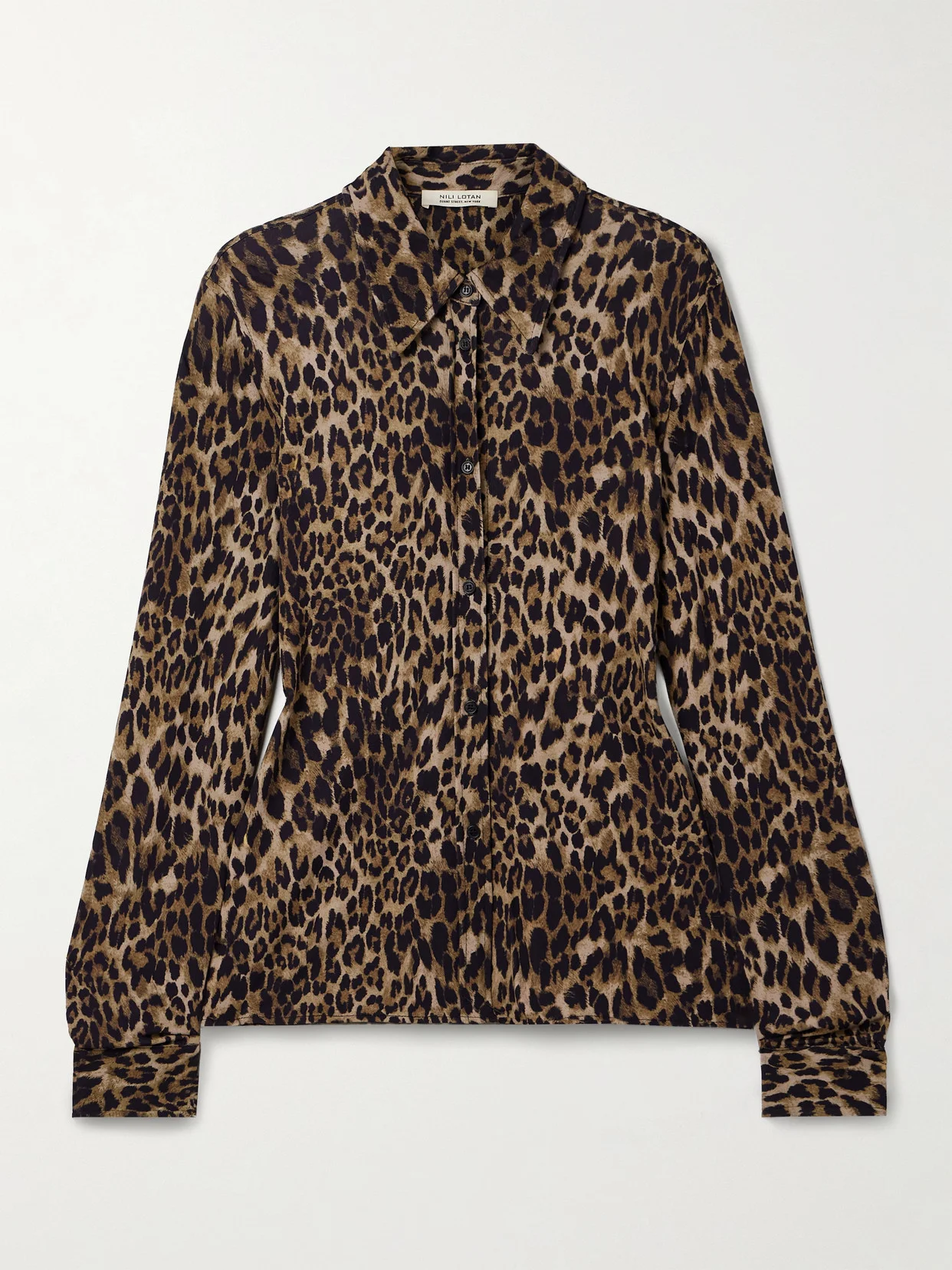Celestine Leopard-print Crepe Shirt - 1