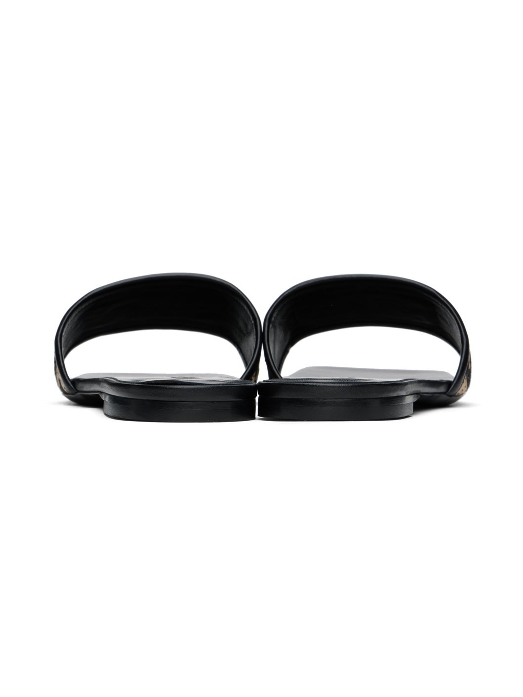 Black Logo Patch Slides - 2