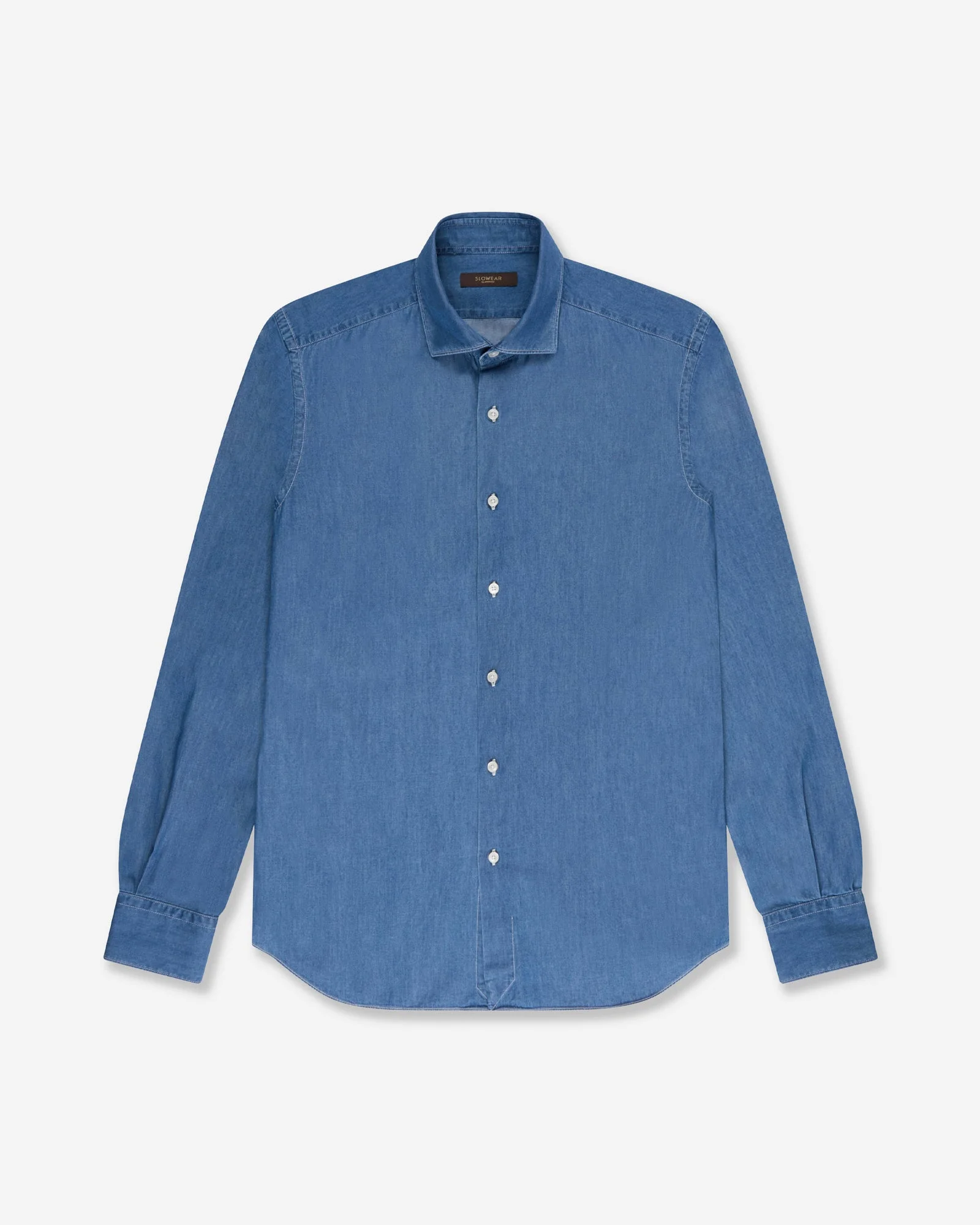 Slim fit denim cotton shirt - 1
