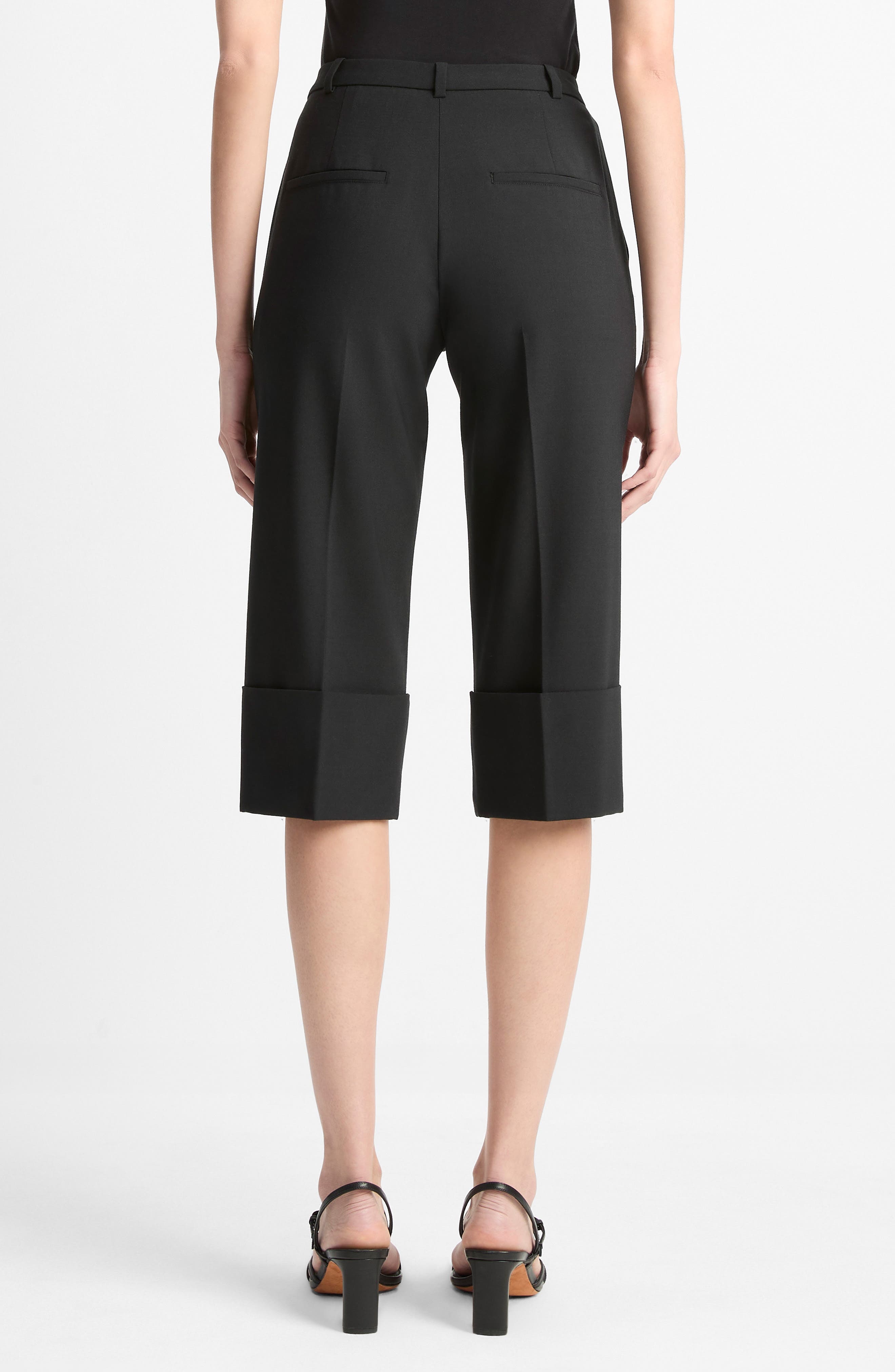 Vince Cuffed Hem Crop Pants in Black at Nordstrom - 2