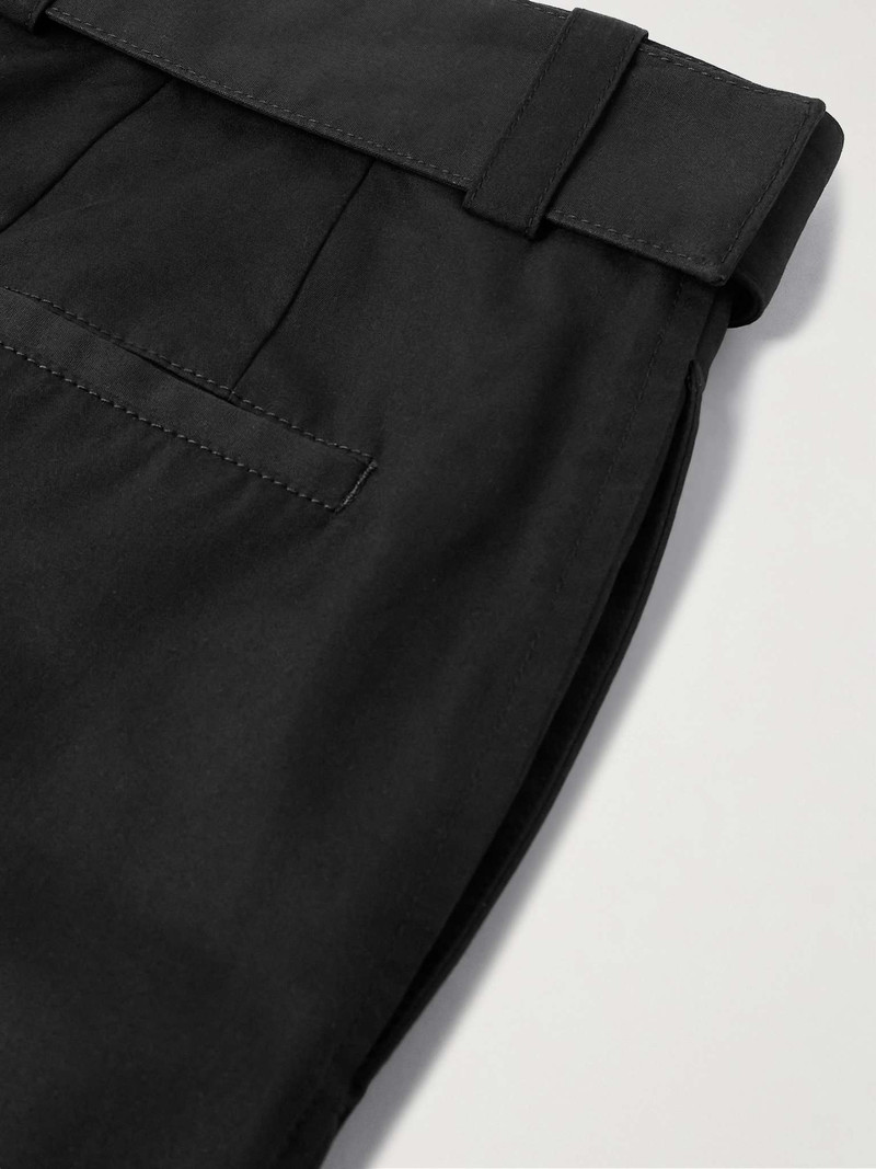 Cropped Straight-Leg Belted Cotton and Silk-Blend Poplin Trousers 5