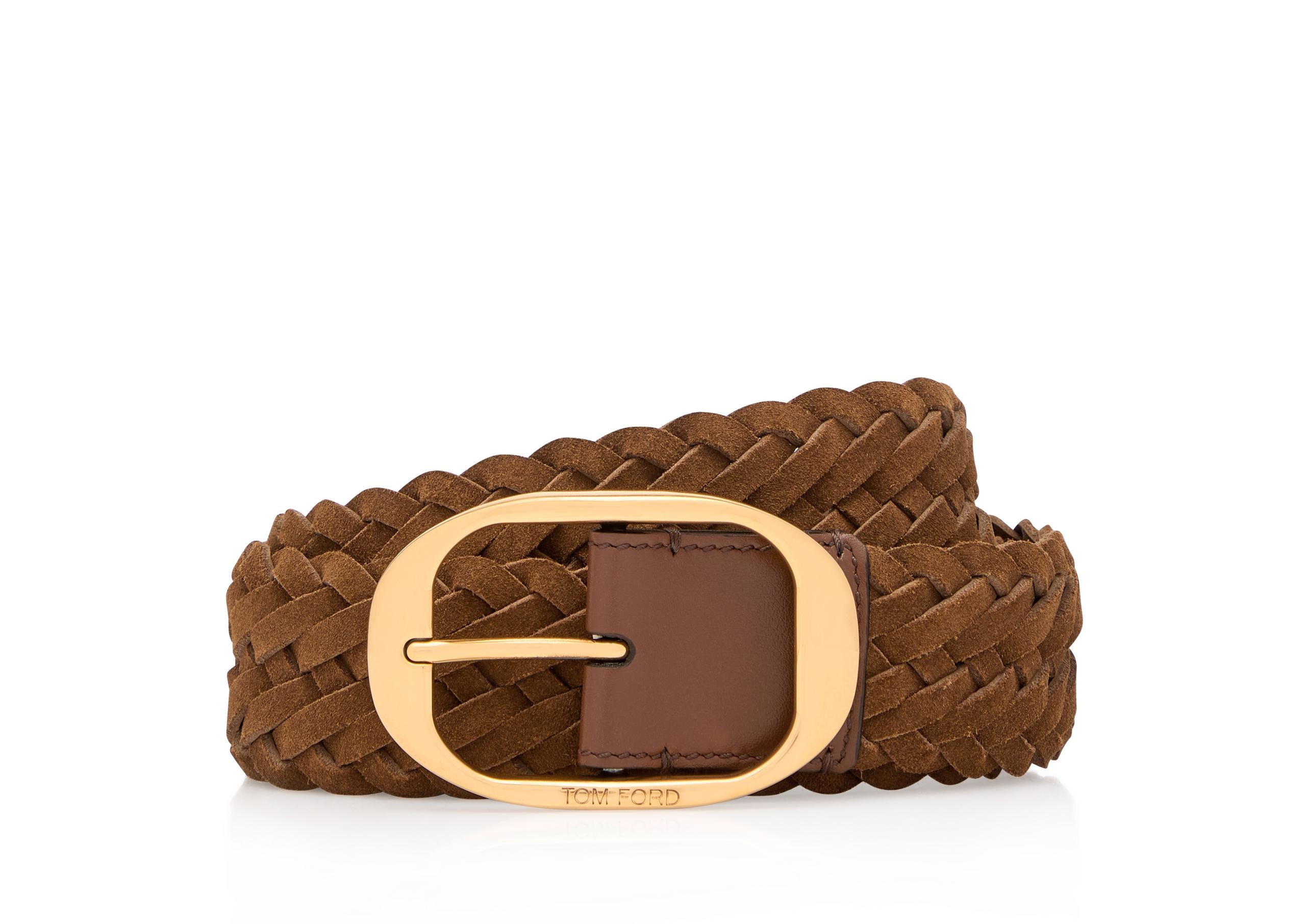 WOVEN SUEDE OVAL BELT - 1