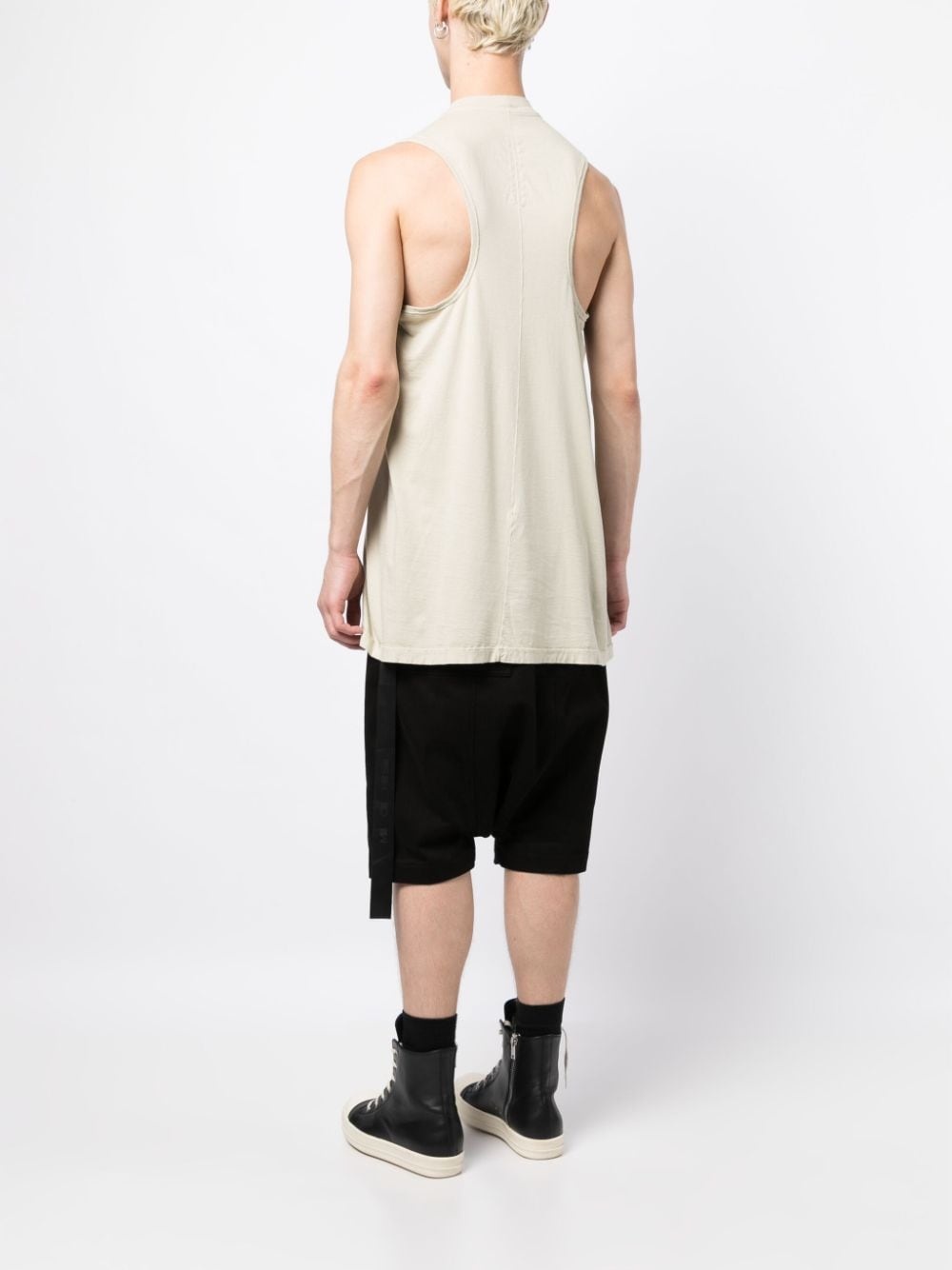 logo-print cotton tank top - 4