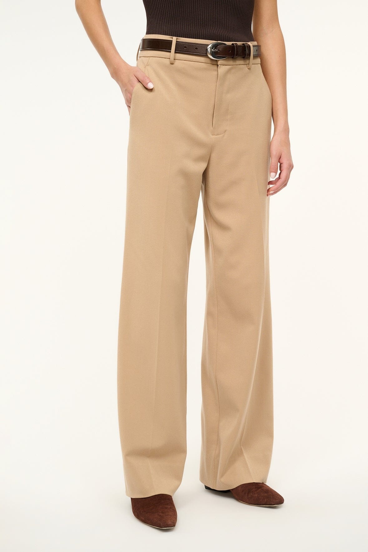 STAUD PRINCE PANT CAMEL - 3