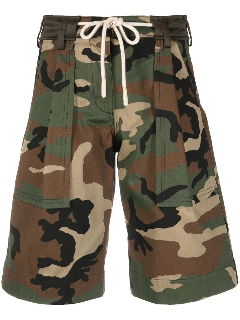 camouflage 인쇄 무릎 길이 반바지 1