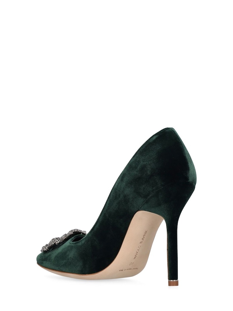 105mm Hangisi embellished velvet pumps - 4