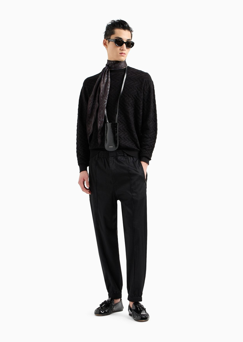 EMPORIO ARMANI Textured cotton jumper outlook