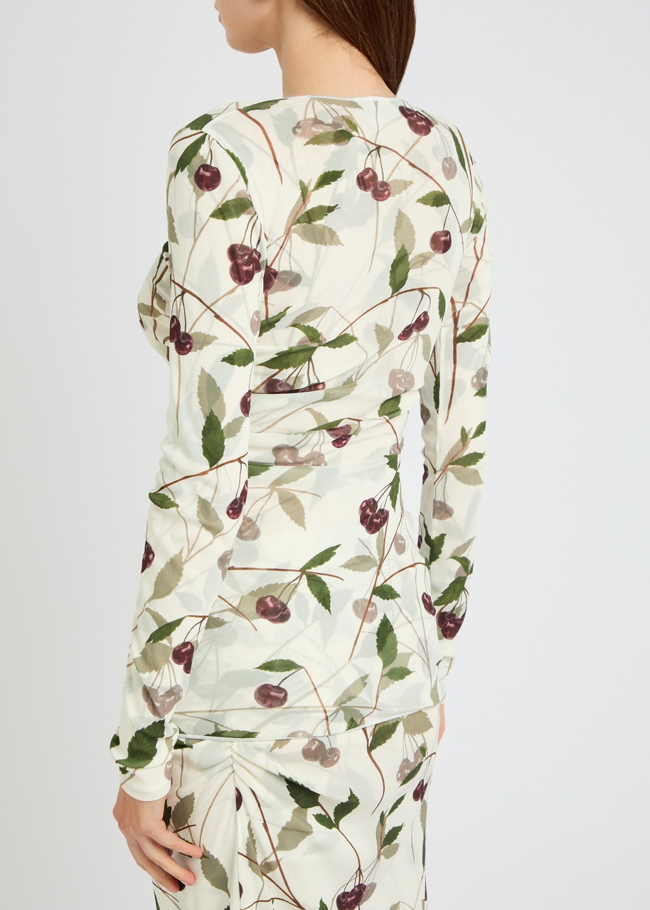 Stella Mccartney Cherry Print Mesh top - 3