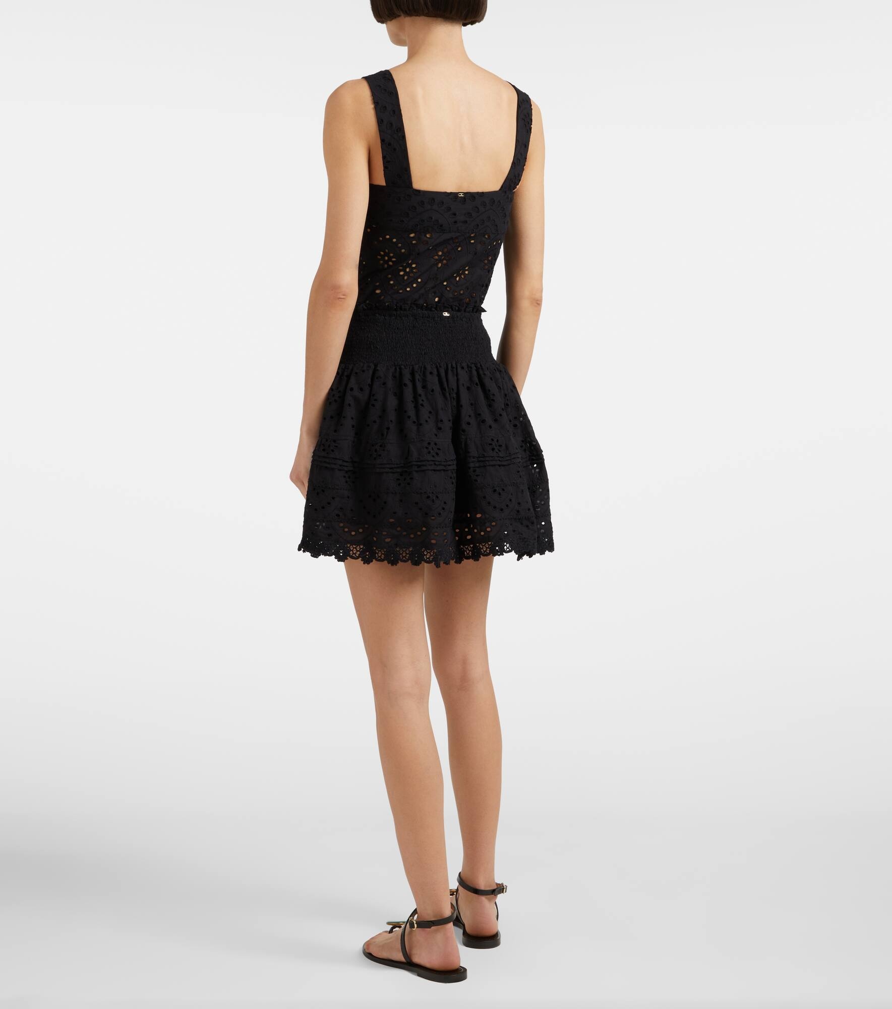 Galia broderie anglaise cotton miniskirt - 3