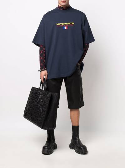 VETEMENTS logo-embroidered cotton T-shirt outlook