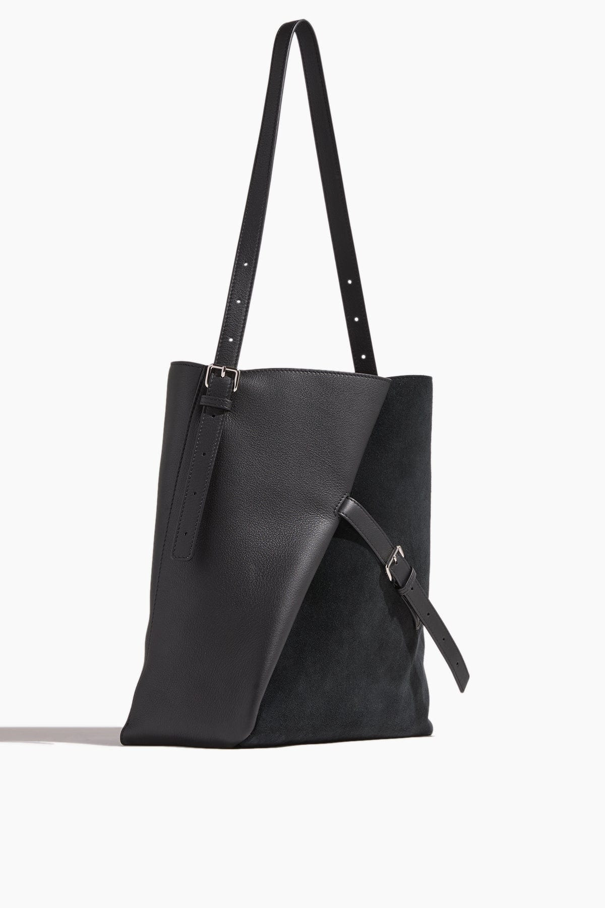Reverse Hobo Bag in Black - 3