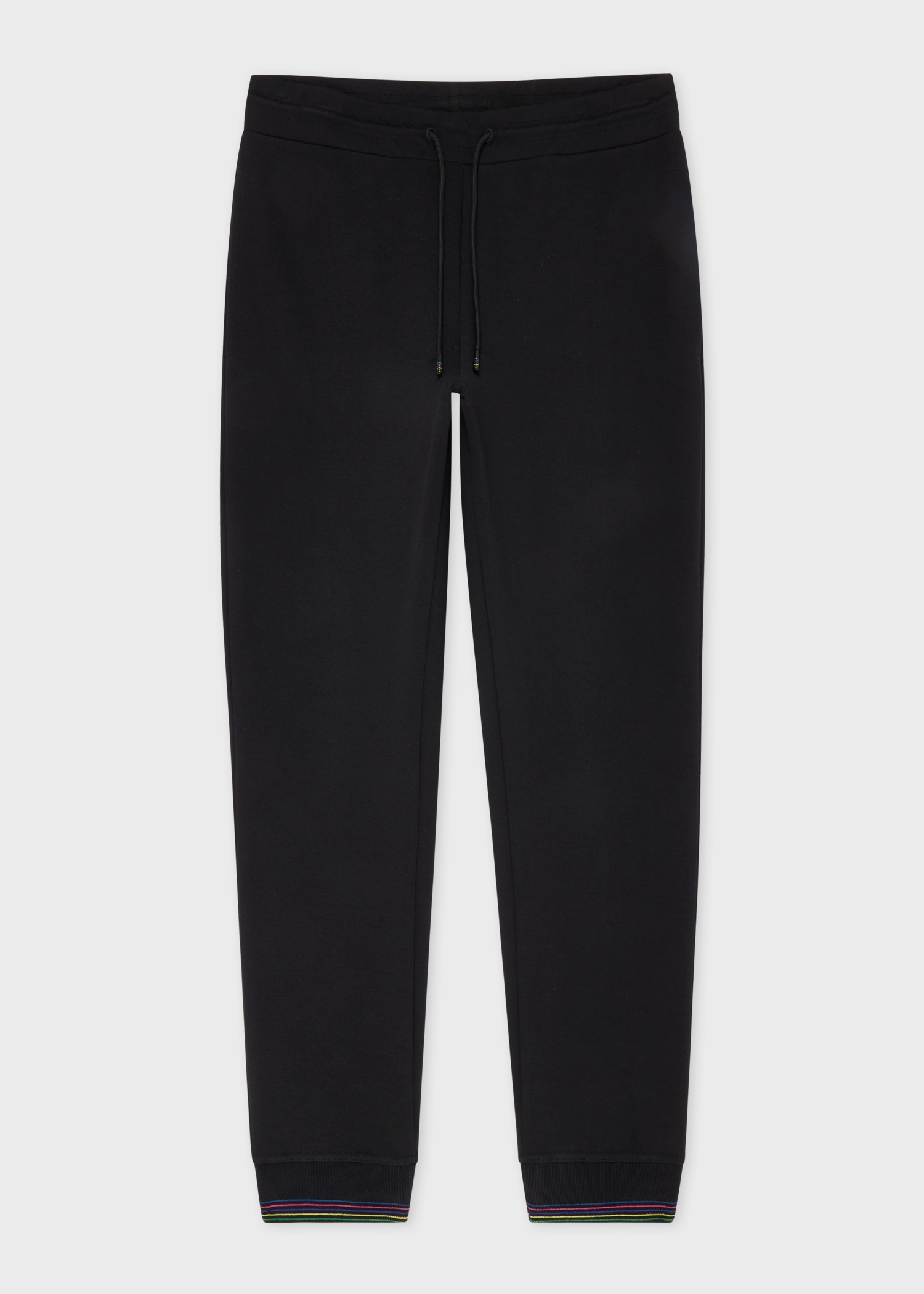 Black Cotton-Blend Jersey Sweatpants - 1