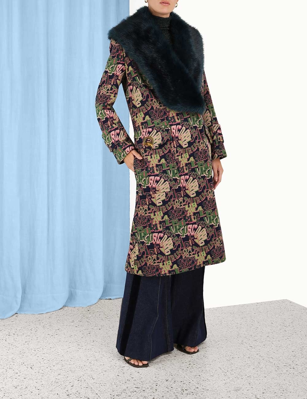 CELESTIAL FAUX FUR COAT - 3