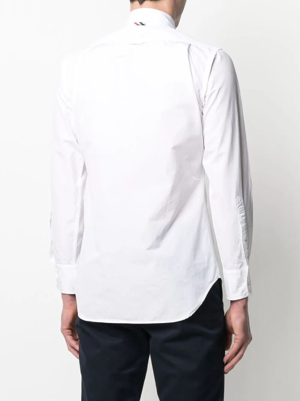 Thom Browne Men Classic L/S Bd Pc Shirt W/ Cf Gg Placket In Solid Poplin - 4
