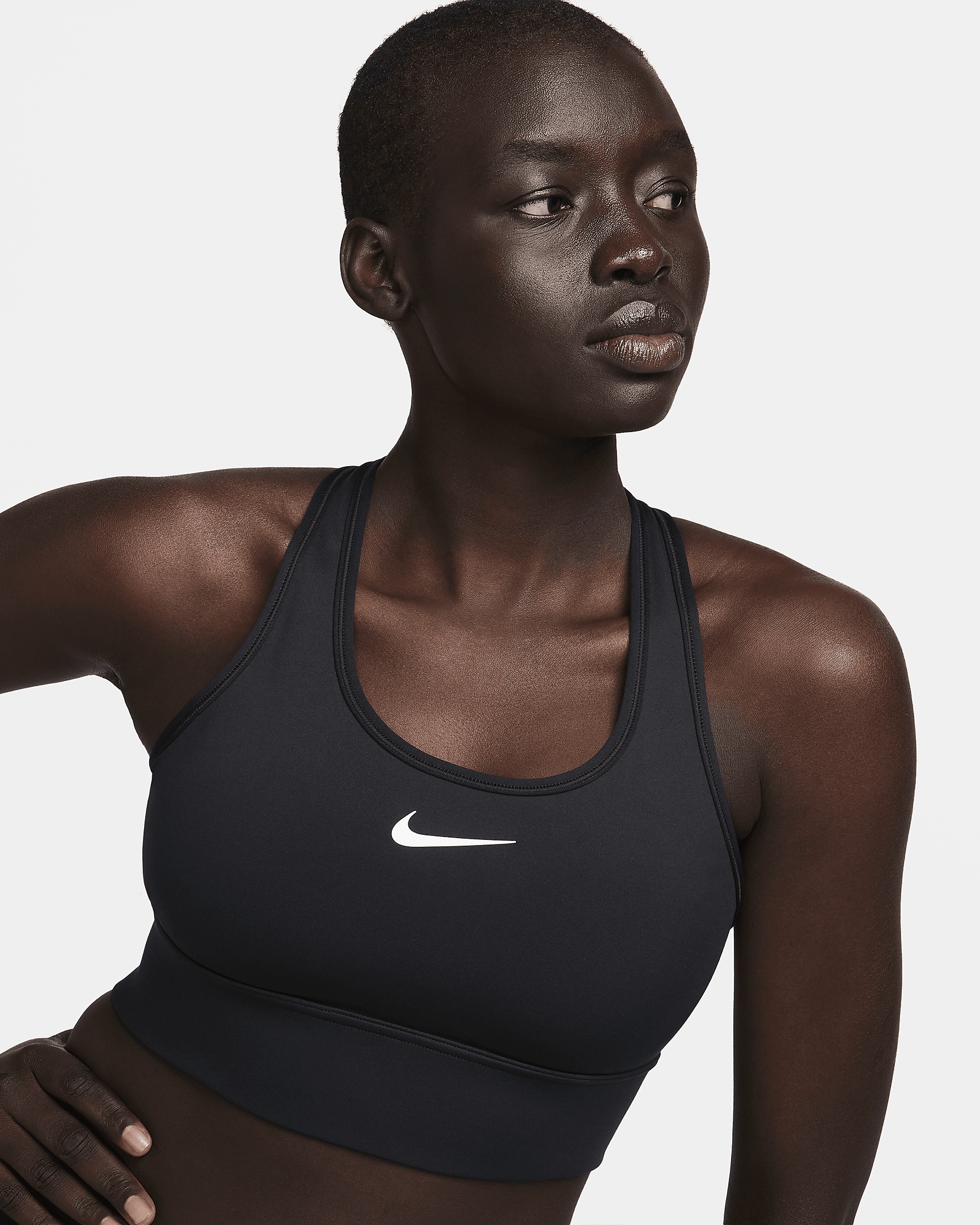 Nike Swoosh Medium Support Women's Padded Longline Sports Bra - 1