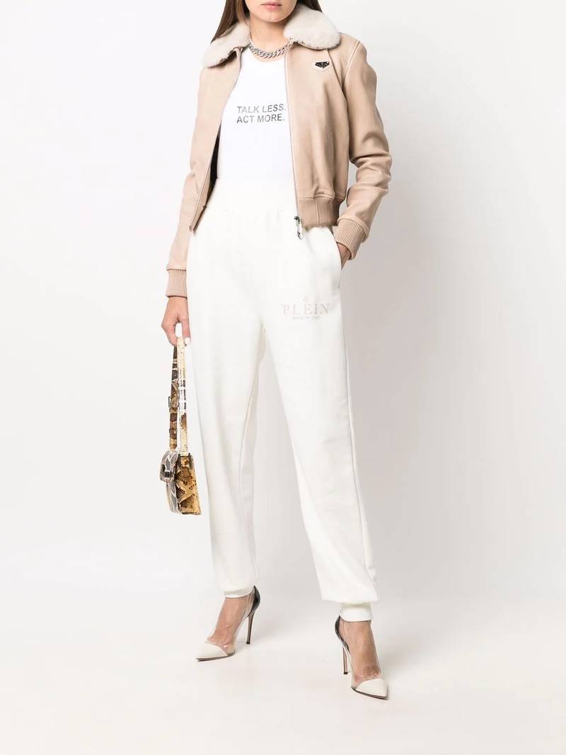 PHILIPP PLEIN Iconic Plein high-waisted trackpants outlook