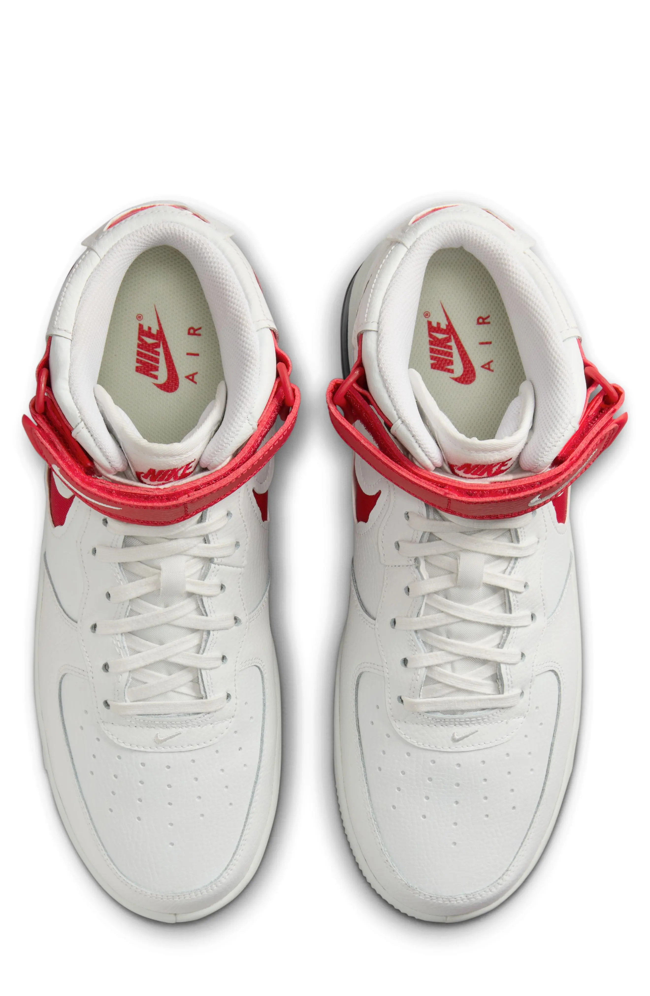 Air Force 1 Mid Remastered Sneaker in Summit White/University Red - 3