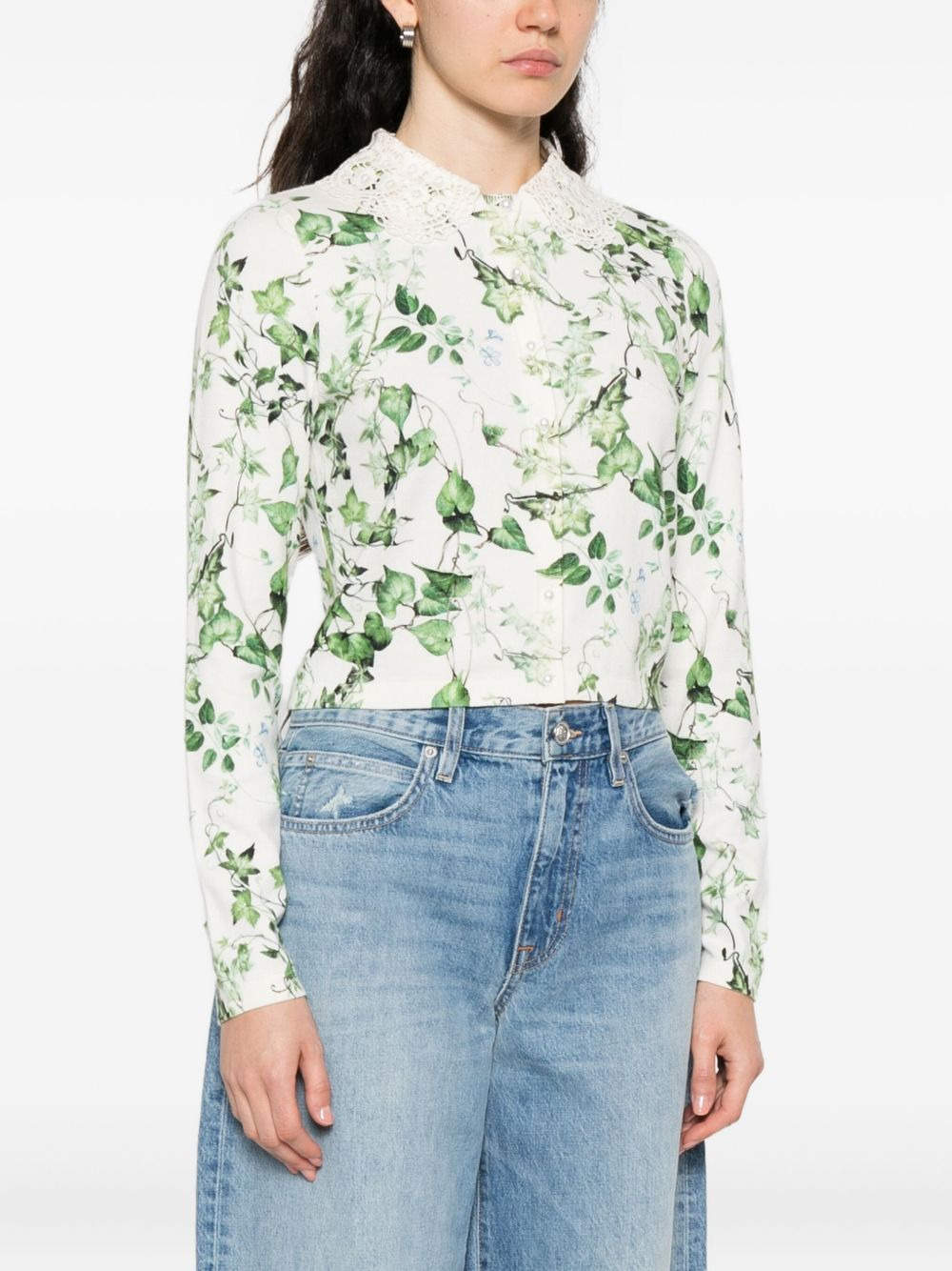 Carson lace-collar cardigan - 3