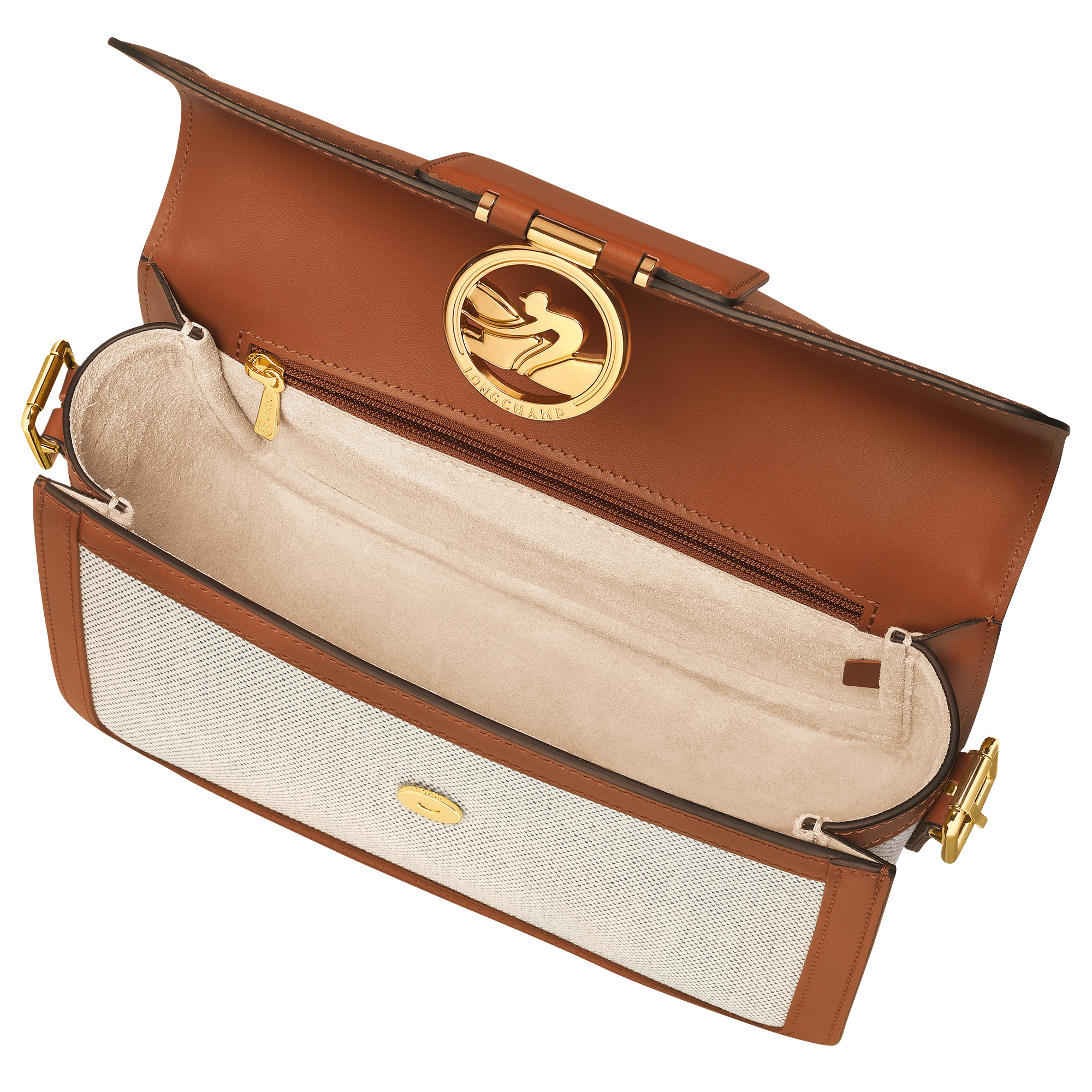 Box-Trot M Crossbody bag Cognac - Canvas - 5
