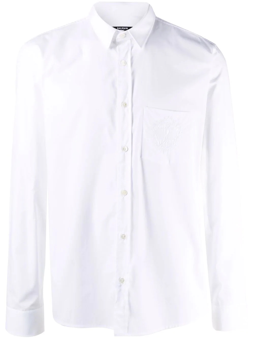 embroidered-logo cotton shirt - 1