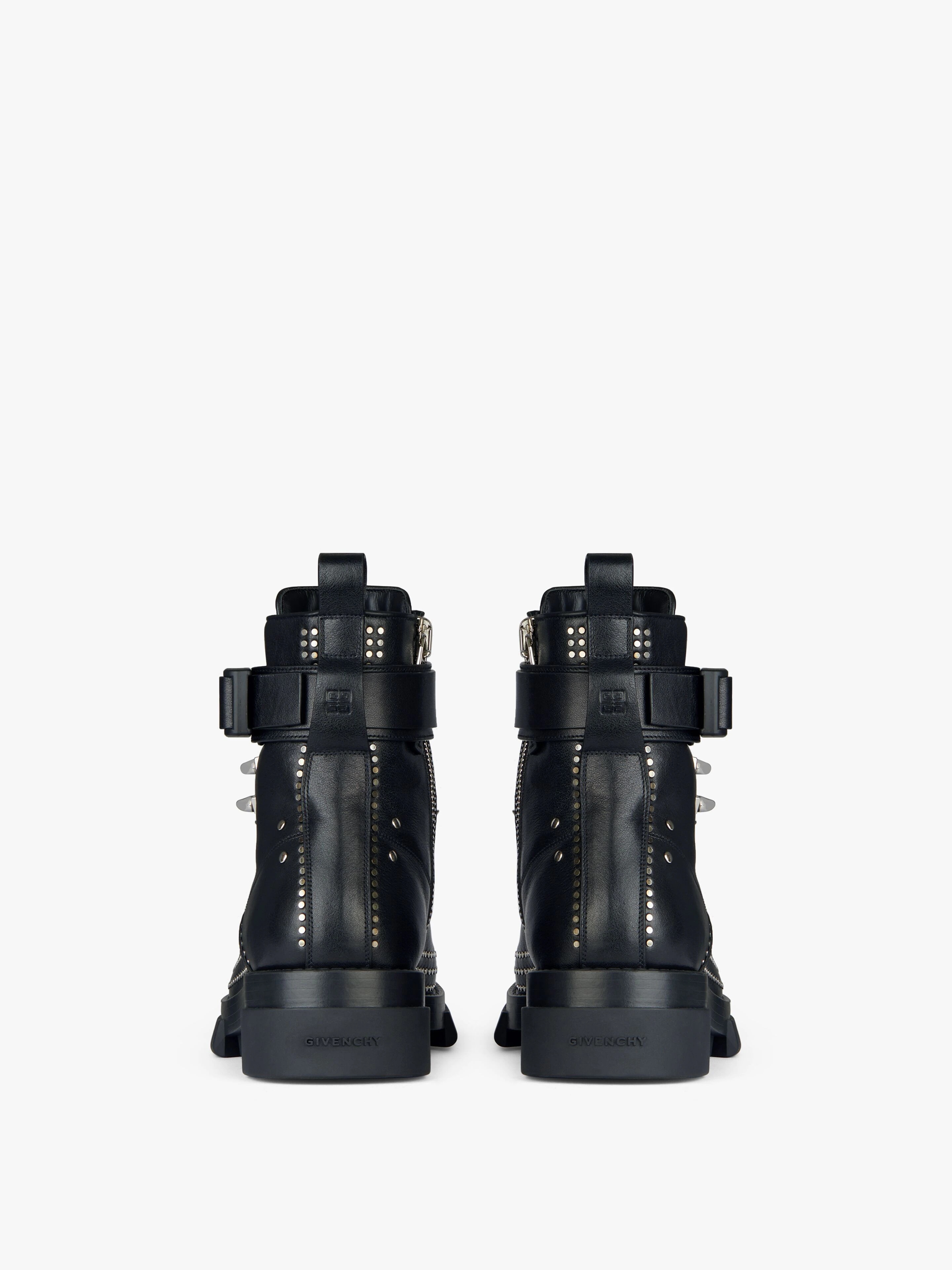 TERRA BOOTS IN LEATHER WITH 4G BUCKLE WITH STUDS - 6