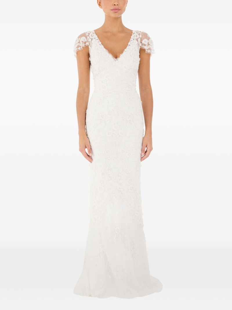 JENNY PACKHAM Sweet Juliet floral-lace maxi dress outlook
