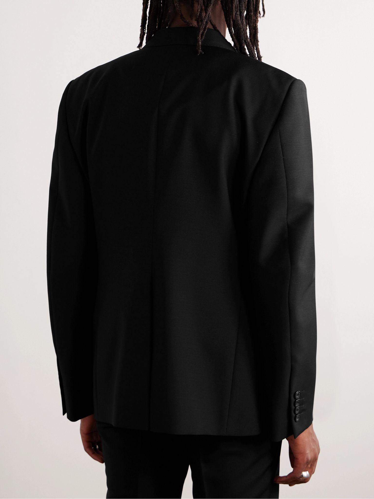 Wool and Mohair-Blend Suit Jacket Black - 3