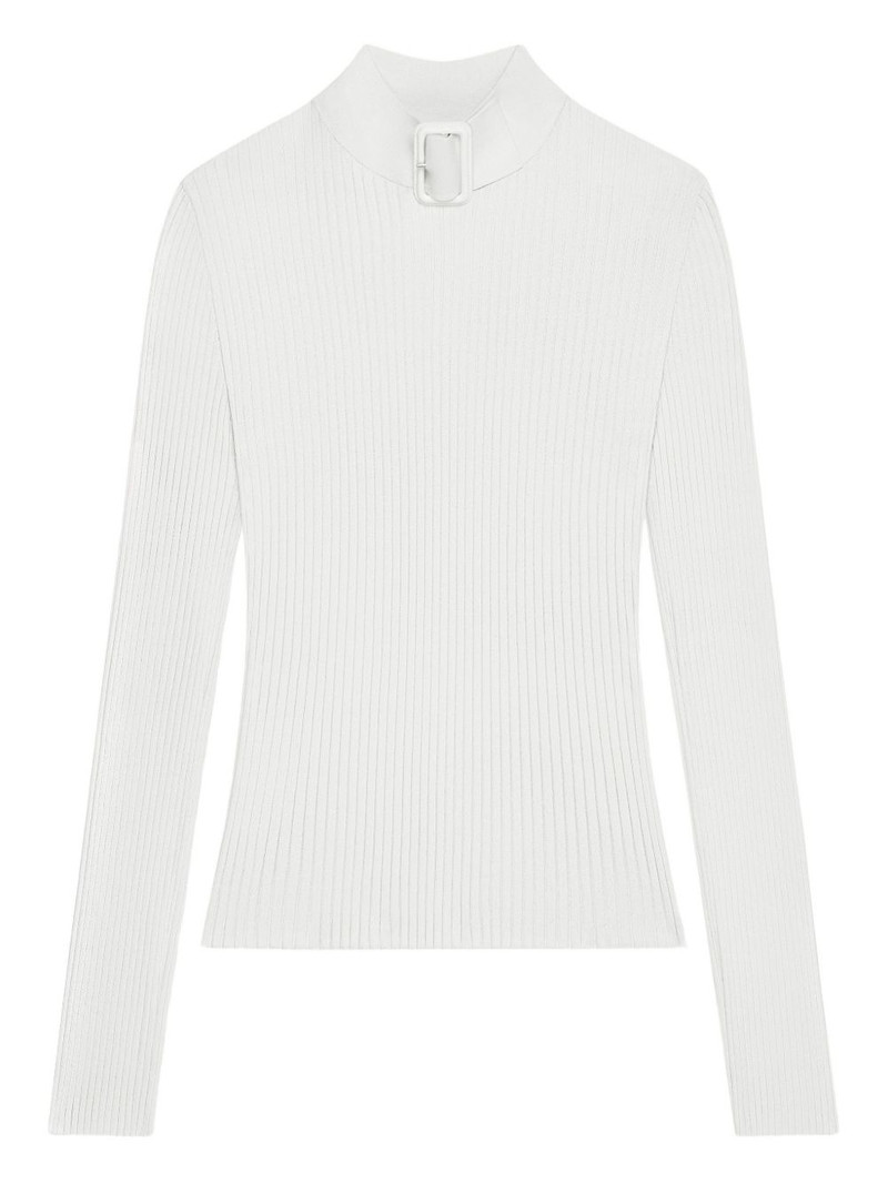 buckle-neck ribbed sweater 1