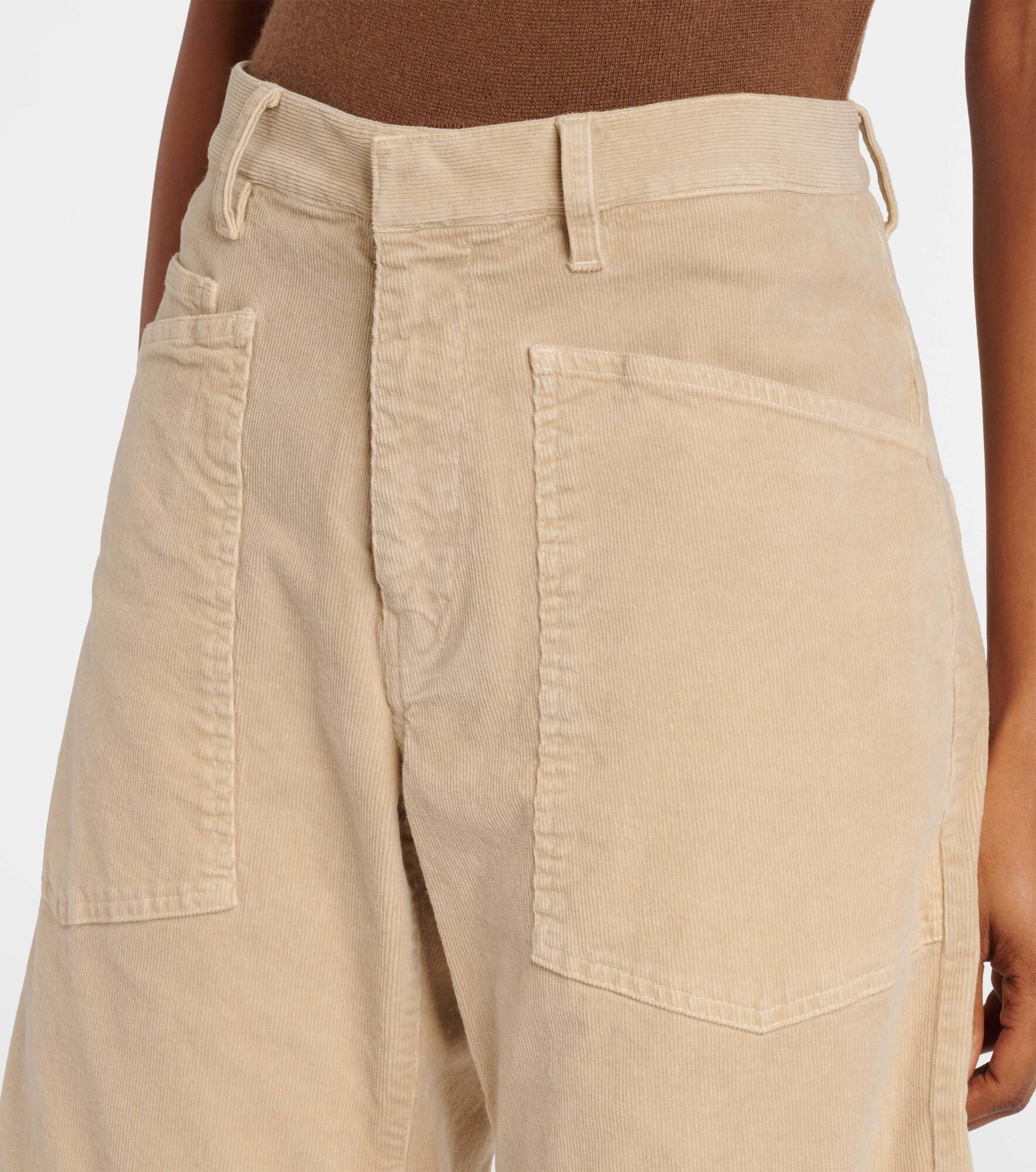 Shon mid-rise corduroy tapered pants - 4